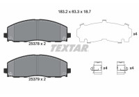 Kit de plaquettes de frein, frein à disque 2537801 Textar