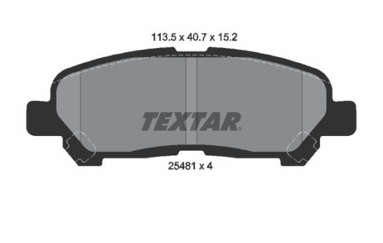 Kit de plaquettes de frein, frein à disque 2548101 Textar, Image 2