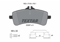 Kit de plaquettes de frein, frein à disque 2558701 Textar