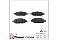 Kit de plaquettes de frein, frein à disque 25589.170.1 Zimmermann