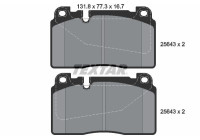 Kit de plaquettes de frein, frein à disque 2564301 Textar