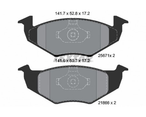 Kit de plaquettes de frein, frein à disque 2567101 Textar