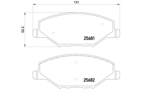 Kit de plaquettes de frein, frein à disque 2568101 Textar