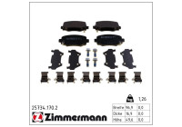 Kit de plaquettes de frein, frein à disque 25734.170.2 Zimmermann