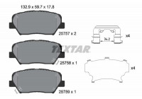 Kit de plaquettes de frein, frein à disque 2575701 Textar