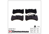 Kit de plaquettes de frein, frein à disque 25790.160.2 Zimmermann