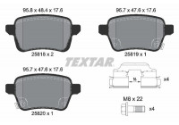 Kit de plaquettes de frein, frein à disque 2581802 Textar