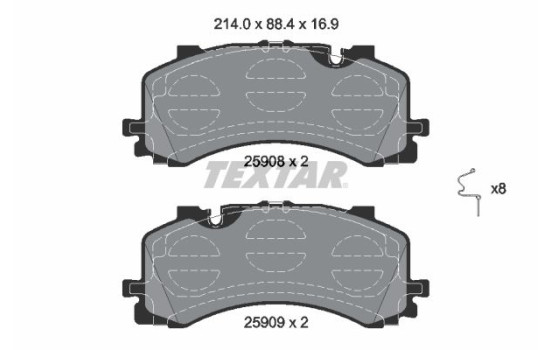 Kit de plaquettes de frein, frein à disque 2590801 Textar