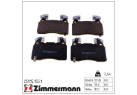 Kit de plaquettes de frein, frein à disque 25915.155.1 Zimmermann