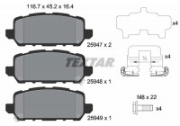 Kit de plaquettes de frein, frein à disque 2594701 Textar