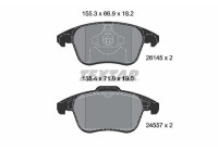 Kit de plaquettes de frein, frein à disque 2614501 Textar
