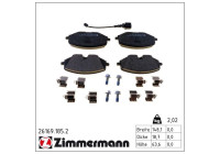 Kit de plaquettes de frein, frein à disque 26169.185.2 Zimmermann