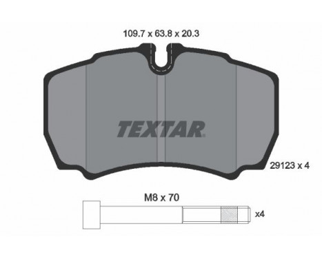 Kit de plaquettes de frein, frein à disque 2912303 Textar