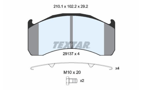 Kit de plaquettes de frein, frein à disque 2913706 Textar