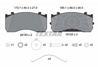 Kit de plaquettes de frein, frein à disque 2918302 Textar