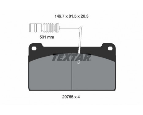 Kit de plaquettes de frein, frein à disque 2976502 Textar