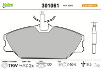 Kit de plaquettes de frein, frein à disque 301061 Valeo