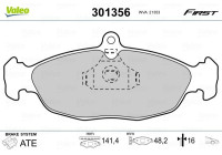 Kit de plaquettes de frein, frein à disque 301356 Valeo