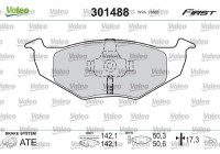 Kit de plaquettes de frein, frein à disque 301488 Valeo