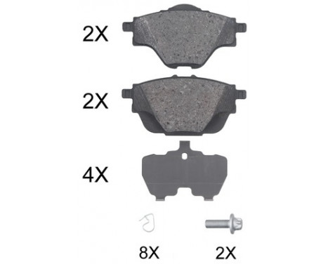 Kit de plaquettes de frein, frein à disque 35019 ABS