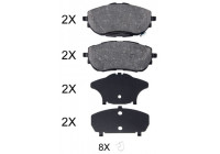 Kit de plaquettes de frein, frein à disque 35025 ABS