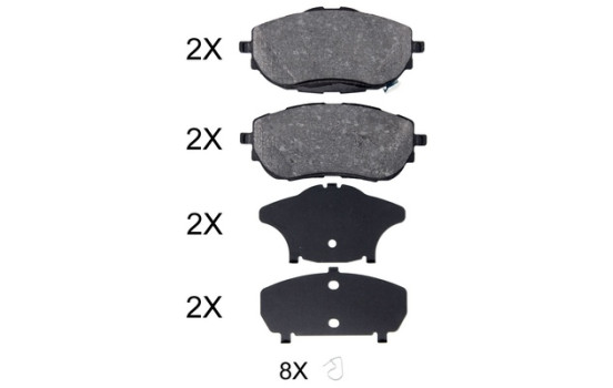 Kit de plaquettes de frein, frein à disque 35025 ABS