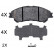 Kit de plaquettes de frein, frein à disque 35031 ABS