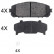 Kit de plaquettes de frein, frein à disque 35047 ABS