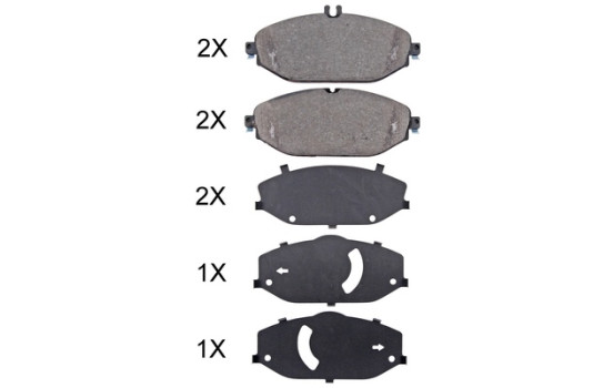 Kit de plaquettes de frein, frein à disque 35080 ABS