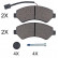 Kit de plaquettes de frein, frein à disque 35090 ABS