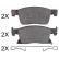 Kit de plaquettes de frein, frein à disque 35122 ABS