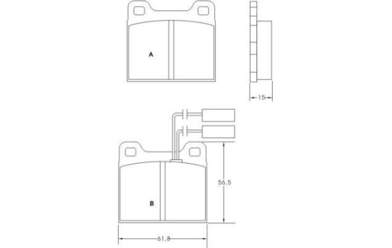 Kit de plaquettes de frein, frein à disque 36005 ABS, Image 2
