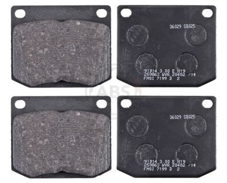 Kit de plaquettes de frein, frein à disque 36029 ABS, Image 3