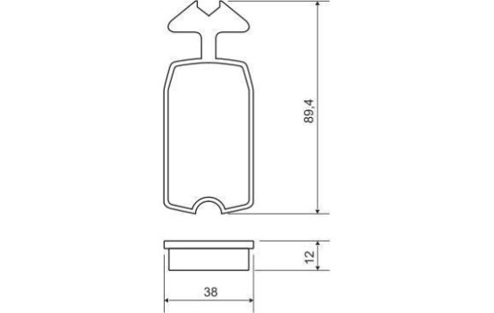 Kit de plaquettes de frein, frein à disque 36046 ABS, Image 2