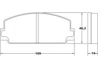 Kit de plaquettes de frein, frein à disque 36065 ABS
