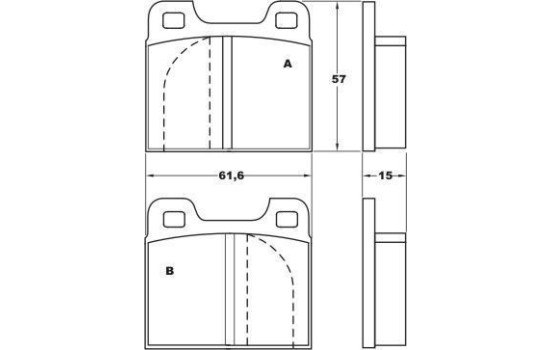 Kit de plaquettes de frein, frein à disque 36066 ABS, Image 2