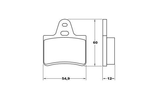 Kit de plaquettes de frein, frein à disque 36070 ABS, Image 3