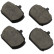 Kit de plaquettes de frein, frein à disque 36102 ABS