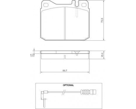 Kit de plaquettes de frein, frein à disque 36105 ABS, Image 2