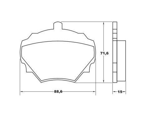 Kit de plaquettes de frein, frein à disque 36125 ABS, Image 2