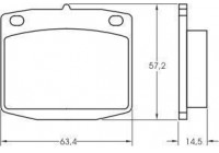 Kit de plaquettes de frein, frein à disque 36152 ABS