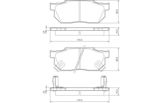 Kit de plaquettes de frein, frein à disque 36167 ABS, Image 2