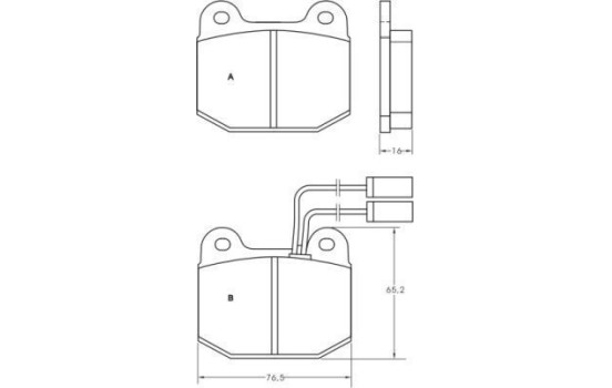 Kit de plaquettes de frein, frein à disque 36171 ABS, Image 2