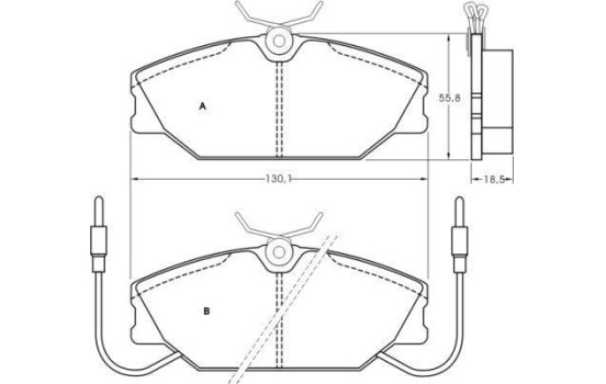 Kit de plaquettes de frein, frein à disque 36174 ABS, Image 2