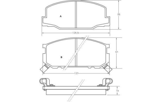Kit de plaquettes de frein, frein à disque 36175 ABS, Image 2