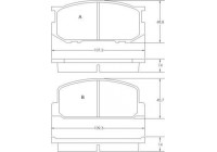 Kit de plaquettes de frein, frein à disque 36434 ABS