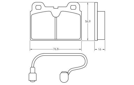 Kit de plaquettes de frein, frein à disque 36468 ABS, Image 2