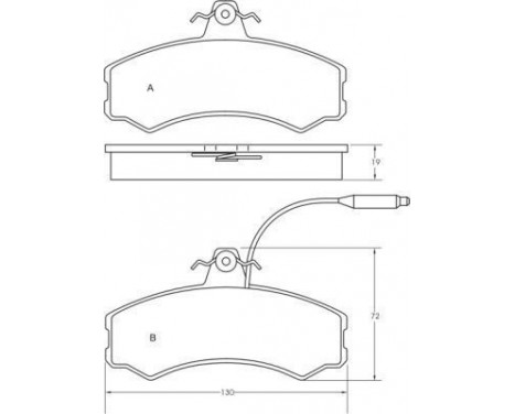 Kit de plaquettes de frein, frein à disque 36470 ABS, Image 2