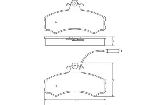 Kit de plaquettes de frein, frein à disque 36470 ABS, Image 2