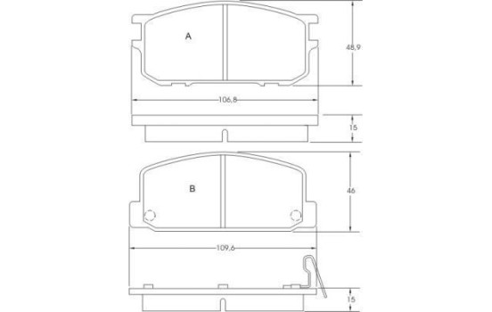 Kit de plaquettes de frein, frein à disque 36477 ABS, Image 3
